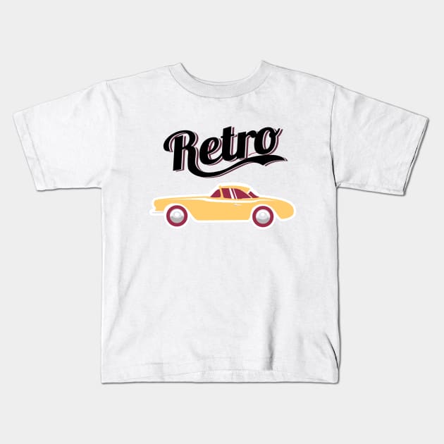 retro car Kids T-Shirt by ARRIGO